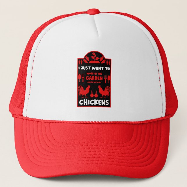Casquette Poulets Et Jardinage (Devant)