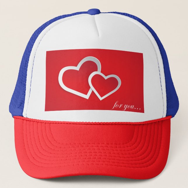 Casquette Pour vous Valentine's Day Hearts Design-21987 (Devant)