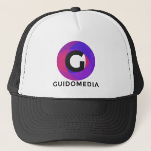 Casquette pourpre de camionneur de médias de Guid