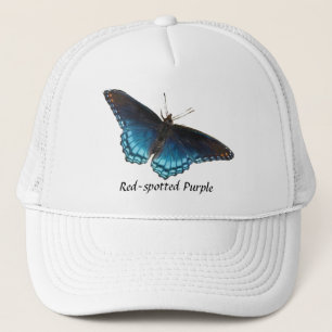 casquette pourpre Rouge-repéré de papillon
