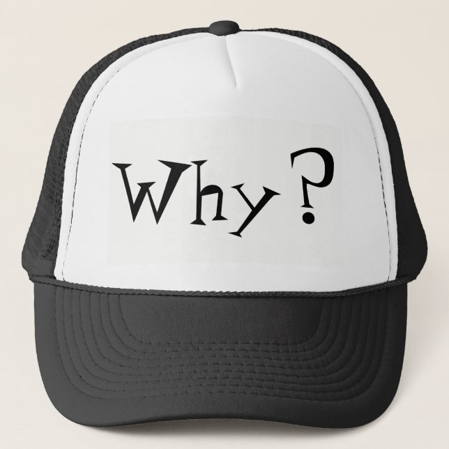 Casquette Pourquoi Big Question Mark Design Trucker Chapeau (Devant)