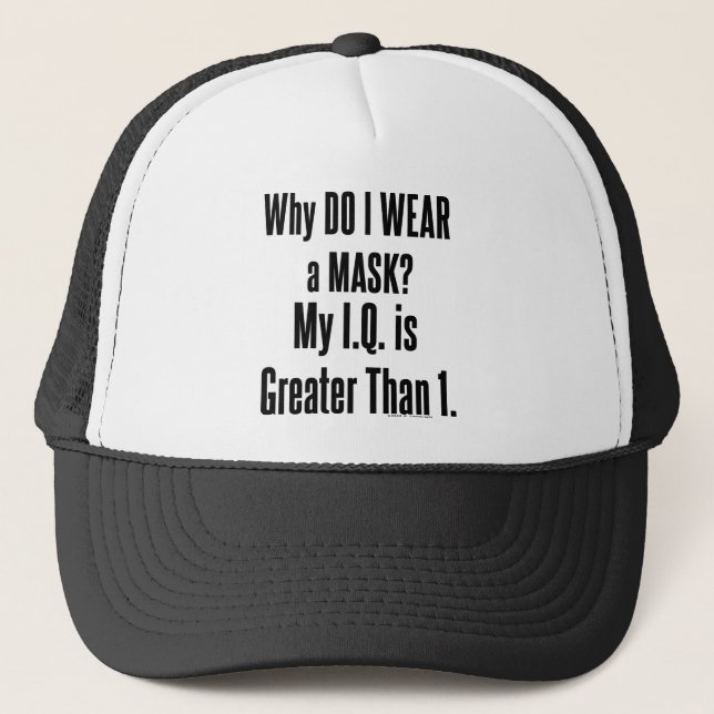 Casquette Pourquoi je porte un masque ? (Devant)