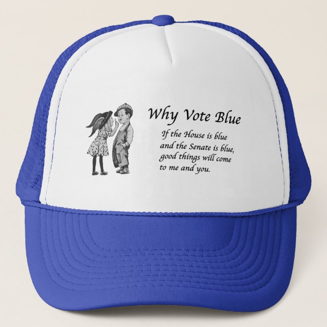Casquette Pourquoi voter bleu en 2026 (Devant)
