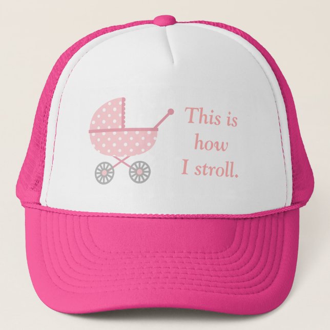 Casquette Poussette Drôle Pour Future Maman (Devant)