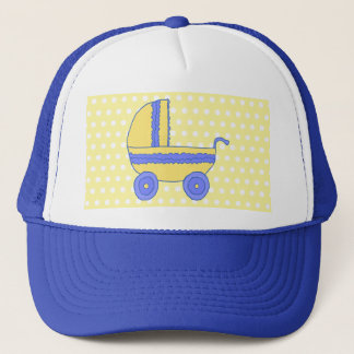Casquette Poussette jaune et bleue