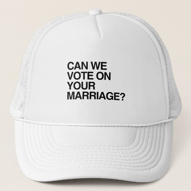CASQUETTE POUVONS-NOUS VOTER SUR VOTRE MARIAGE (Devant)