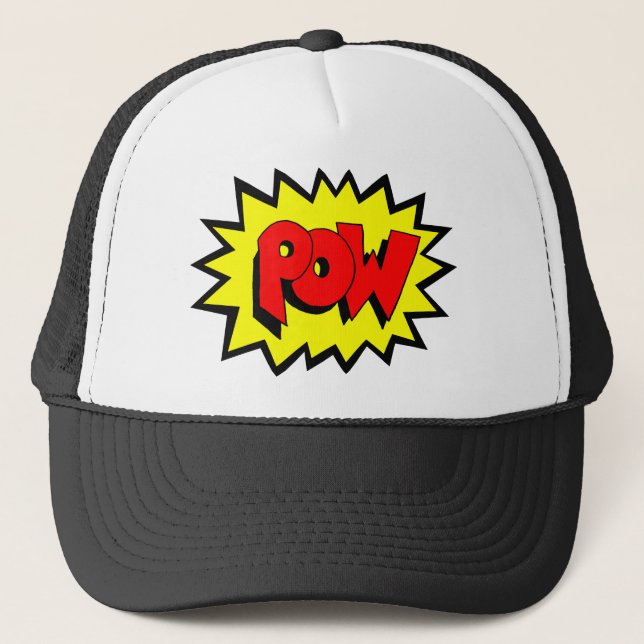 Casquette POW - Bande dessinée Pop Art (Devant)