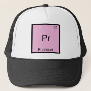 Casquette Pr - Président T-shirt symbole d'élément de chimie