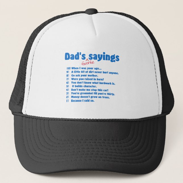 Casquette préféré d'énonciations de papas (Devant)