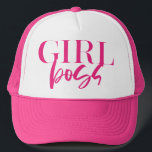 Casquette Premium Pink | Girl Boss | Modern Ultra<br><div class="desc">GIRL BOSS - modern,  fun,  trendy and powerful

***For additional zazzle business stationery,  advertising or merchandising items to match this item,  please contact us through the designer contact on the our zazzle homepage.</div>