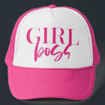 Casquette Premium Pink | Girl Boss | Modern Ultra<br><div class="desc">GIRL BOSS - modern,  fun,  trendy and powerful

***For additional zazzle business stationery,  advertising or merchandising items to match this item,  please contact us through the designer contact on the our zazzle homepage.</div>