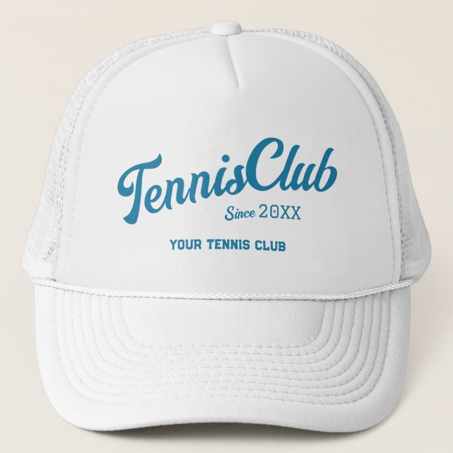 Casquette Preppy Blue Tennis Club Custom Crest Party (Devant)