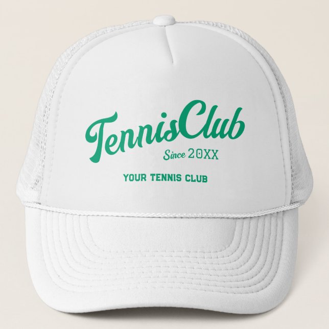 Casquette Preppy Green Tennis Club Custom Crest Party (Devant)