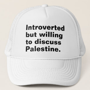 Casquette Présenté mais disposé à discuter de la Palestine
