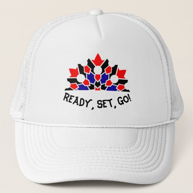 Casquette Prêt, Set, Go Custom Trucker Hats (Devant)