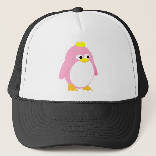Casquette Pretty Pink Princess Penguin, super mignon dessin  (Devant)