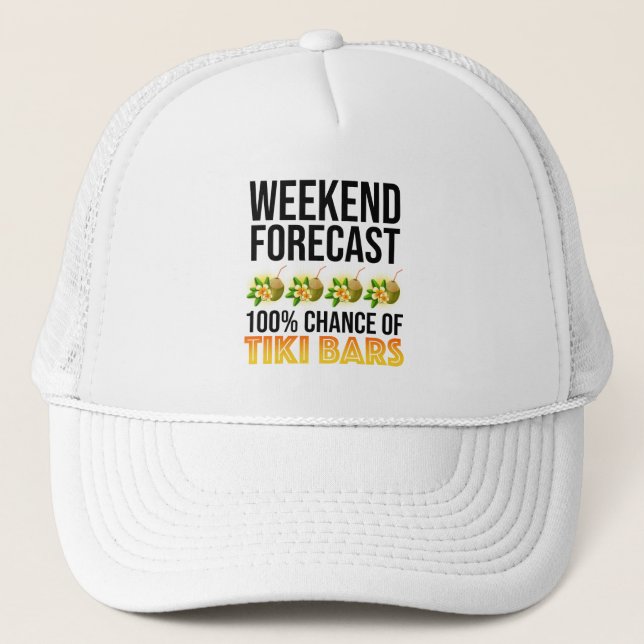 Casquette Prévisions de week-end - 100% de chances de bars T (Devant)