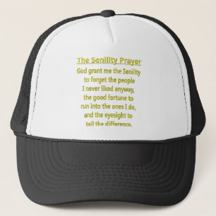 Casquette Prière de sénilité