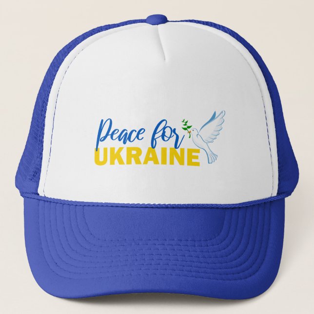 Casquette Priez avec l'Ukraine, Stop War T-Shirt Trucker Hat (Devant)