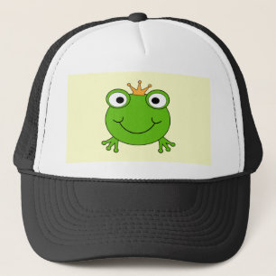 Casquette Prince de grenouille. Grenouille de sourire avec