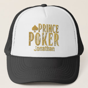 Casquette Prince du Poker drôle personnalisable