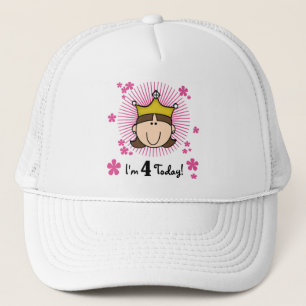 Casquette Princess 4th Birthday Tshirts et cadeaux