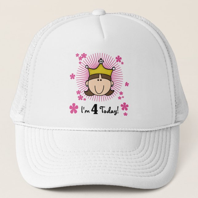 Casquette Princess 4th Birthday Tshirts et cadeaux (Devant)