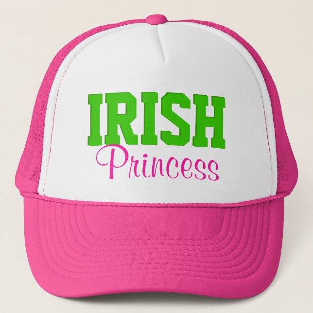 Casquette Princesse irlandaise rose indien/vert (Devant)