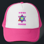 Casquette Princesse juive<br><div class="desc">Cadeaux juifs et idées personnalisées de cadeau pendant des vacances juives comprenant Hanoukka, pâque, Bas et occasions spéciales de Mitzvah de barre comportant le judaïsme traditionnel et les thèmes modernes. Cadeaux juifs de bébé de princesse, cadeaux d'anniversaire et décor à la maison avec l'étoile de David et l'écriture de regard...</div>