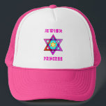 Casquette Princesse juive<br><div class="desc">Cadeaux juifs et idées personnalisées de cadeau pendant des vacances juives comprenant Hanoukka, pâque, Bas et occasions spéciales de Mitzvah de barre comportant le judaïsme traditionnel et les thèmes modernes. Cadeaux juifs de bébé de princesse, cadeaux d'anniversaire et décor à la maison avec l'étoile de David et l'écriture de regard...</div>