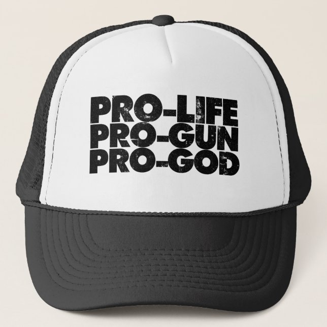 Casquette Pro-life Pro-gun Pro-dieu (Devant)