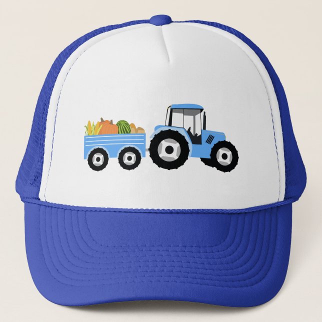 Casquette Production de Camion Blue Tracteur (Devant)