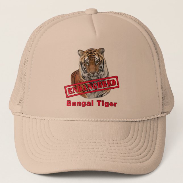 Casquette Produits mis en danger de tigre de Bengale (Devant)