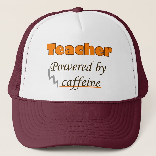 Casquette Professeur alimenté par la caféine (Devant)