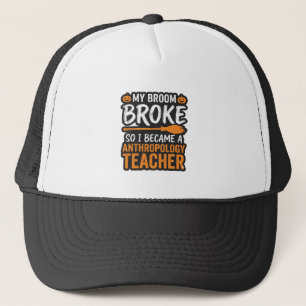 Casquette Professeur d'anthropologie Balai d'Halloween Cassé