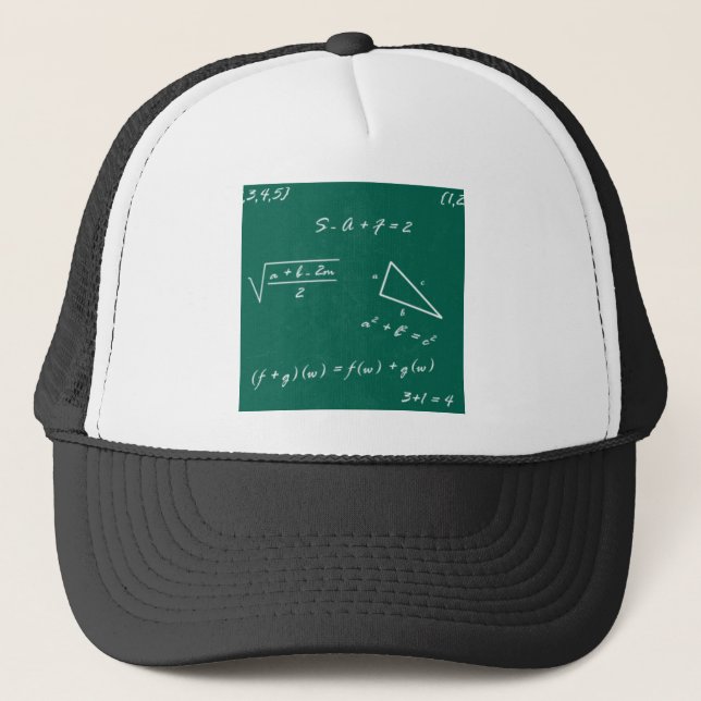 Casquette professeur de mathématiques algebra geek (Devant)