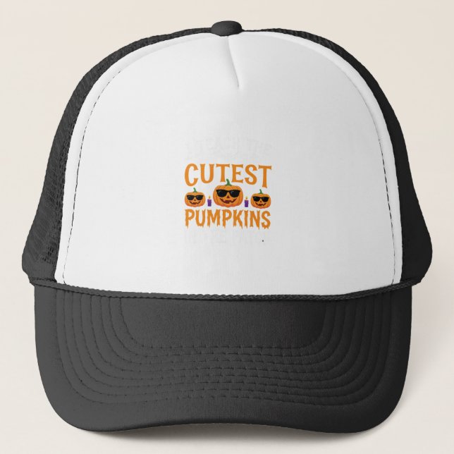 Casquette Professeur Halloween Citrouilles les Plus Mignonne (Devant)
