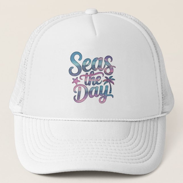 Casquette Profitez de la journée tropicale de plage d'été de (Devant)
