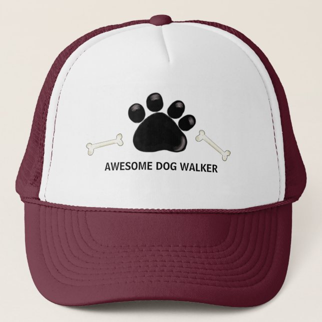 Casquette Promeneur de chiens Empreintes de pattes (Devant)
