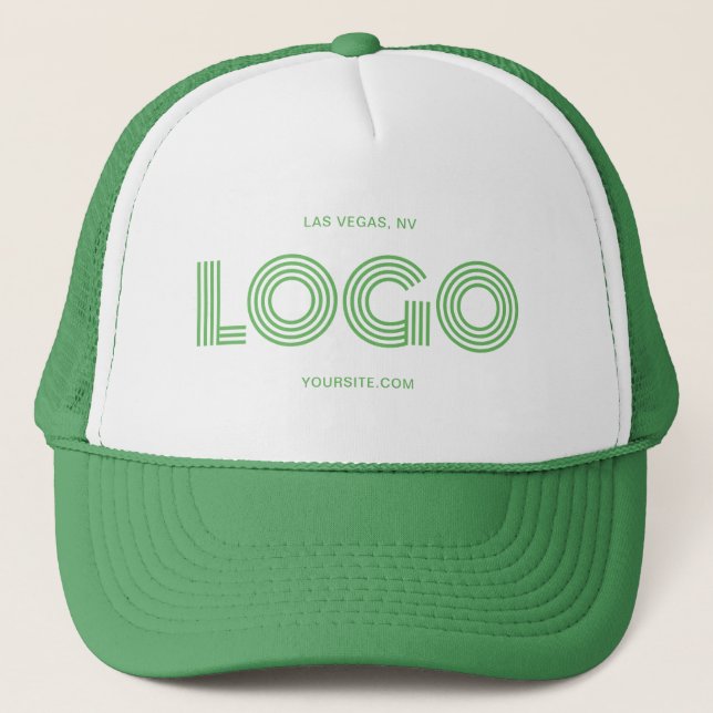 Casquette Promo de logo rectangulaire moderne et vert clair (Devant)
