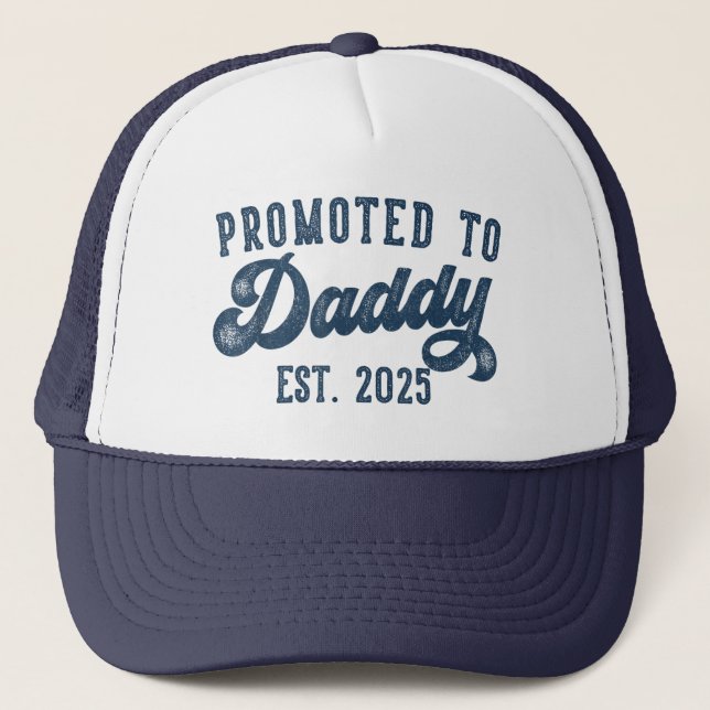 Casquette Promu À Papa EST. 2025 Drôle Bientôt Être Papa (Devant)