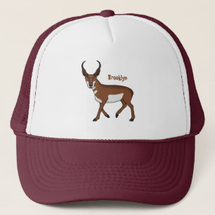 Casquette Pronghorn antelope cartoon illustration