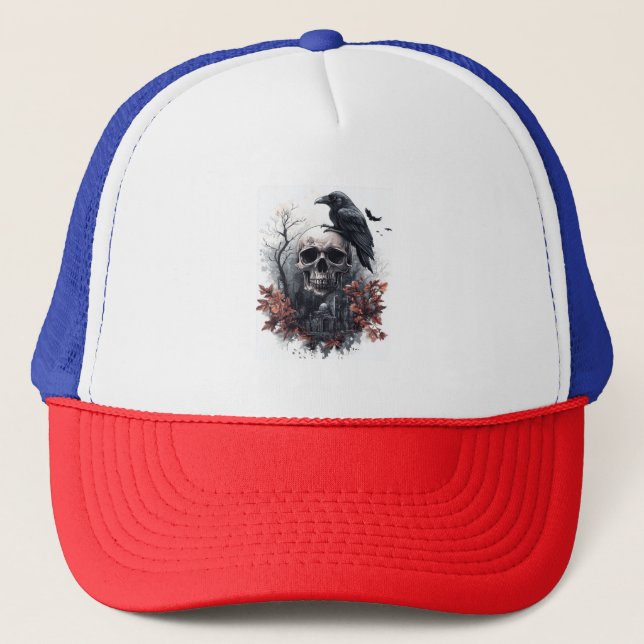 Casquette Prophétie du Crâne et du Corbeau (Devant)
