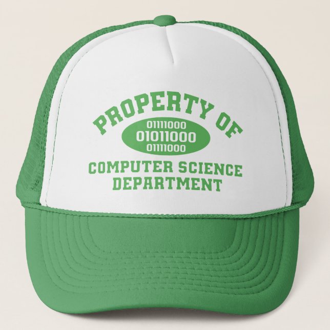Casquette Propriété de département d'informatique (vert) (Devant)