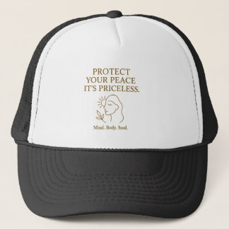Casquette Protect Your Peace — Minimalist Self-Care Quote