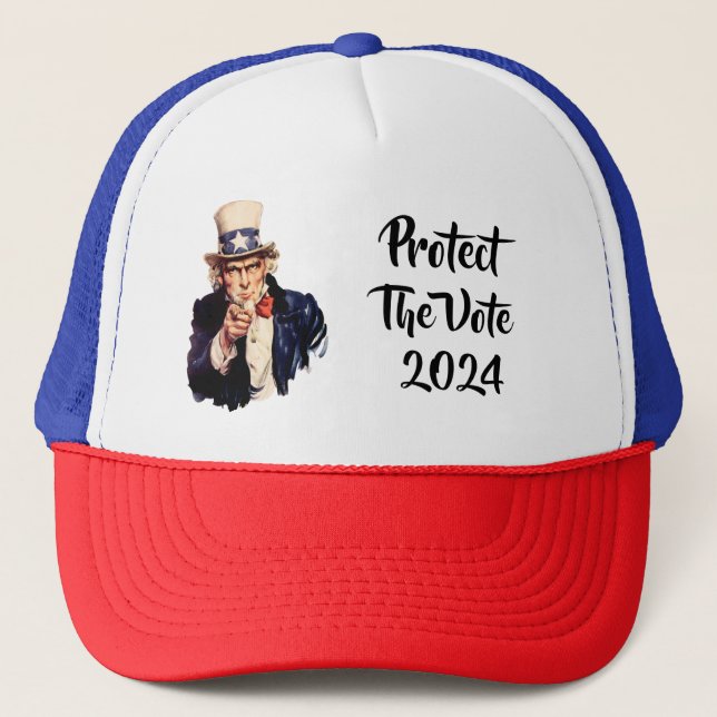 Casquette Protéger Le Chapeau Trucker 2024 Du Vote (Devant)
