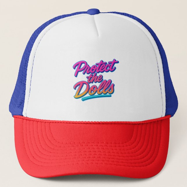 Casquette Protégez les poupées Neon Art Rétro (Devant)