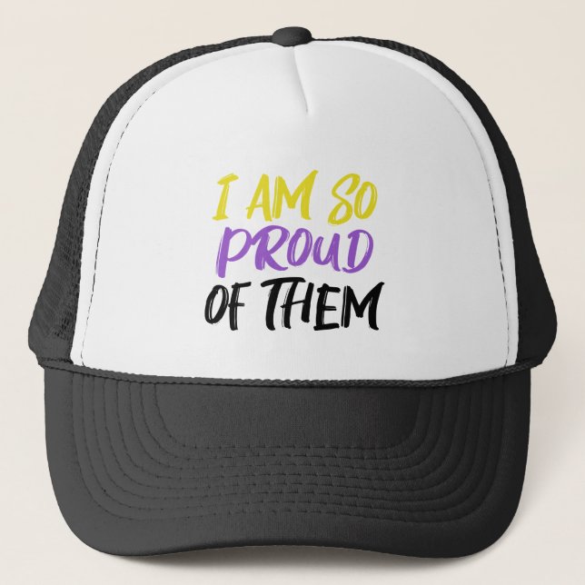Casquette Proud Parent of Nonbinary Child Mom or Dad (Devant)