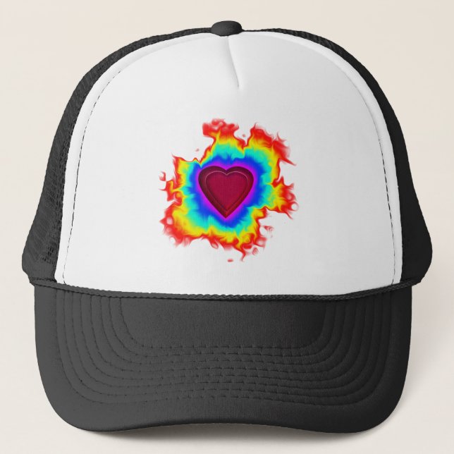 Casquette Psychedelic Aura Dual Heart (Devant)