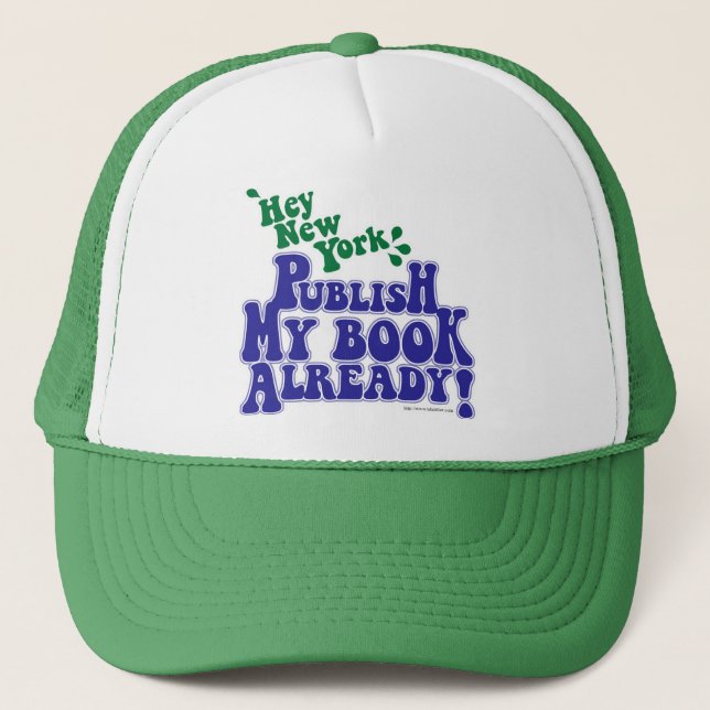 Casquette Publier mon livre Big New York Slogan Design (Devant)